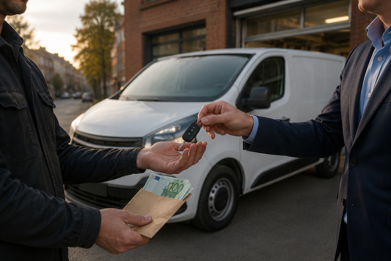 Van buyback Brussels — key handover and cash payment
